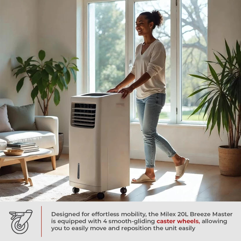 Milex 20 L Room/Personal Air Cooler  (White, 20L Breeze Master)