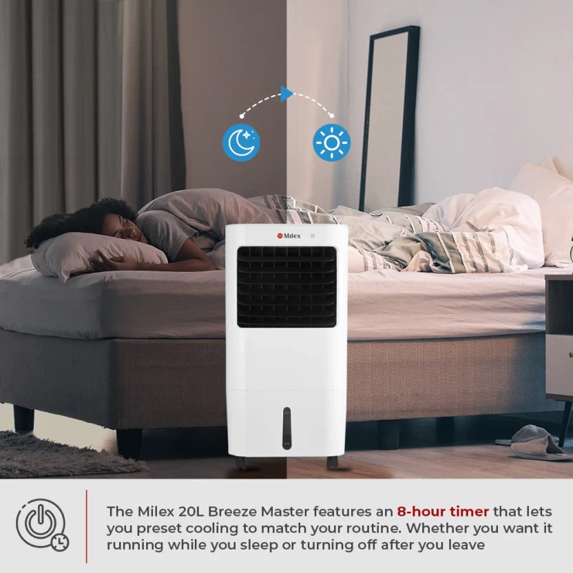 Milex 20 L Room/Personal Air Cooler  (White, 20L Breeze Master)