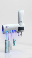 Solar Rechargeable Toothbrush UV Sterilizer Holder Toothpaste Squeezer