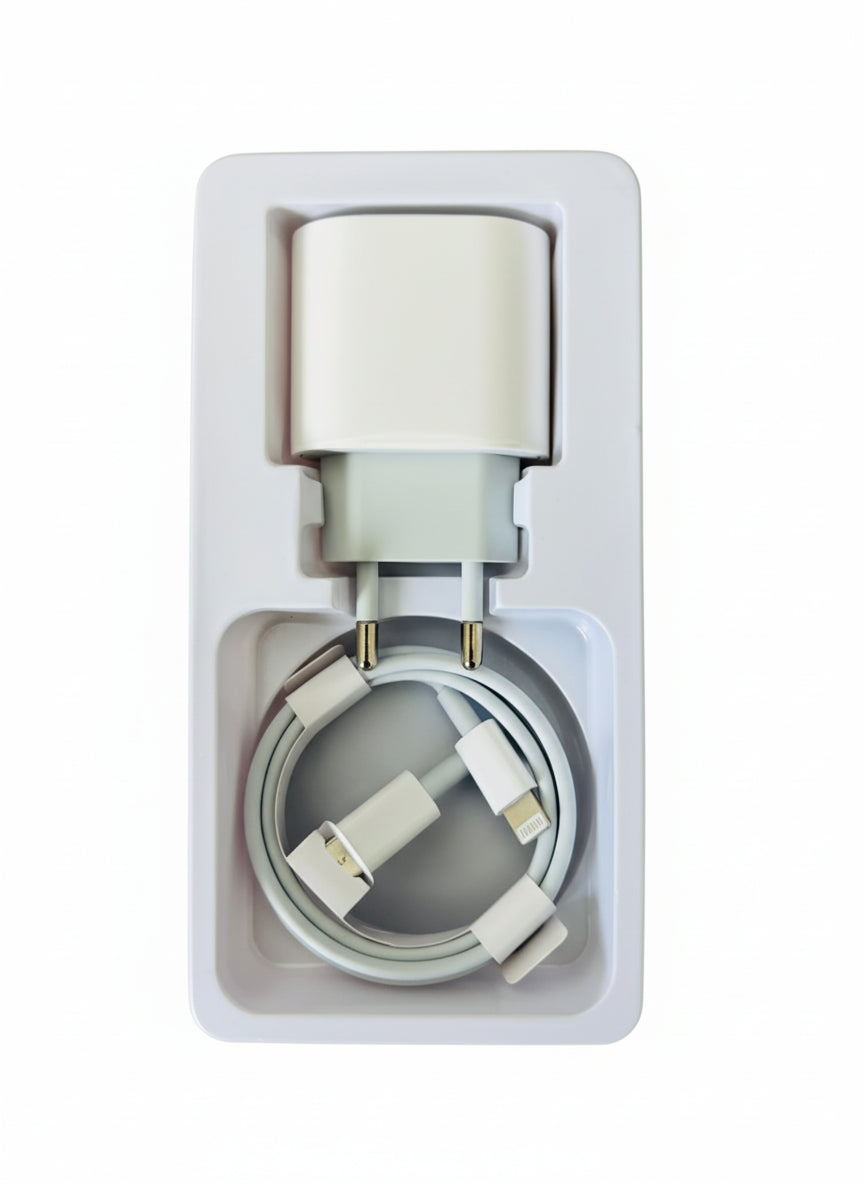 25W USB-C Fast Charging Adapter and Lightning Cable Compatible With Iphones