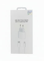 25W USB-C Fast Charging Adapter and Lightning Cable Compatible With Iphones