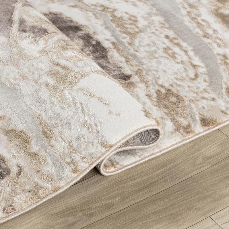 Elit Hole Beige Brown Rug