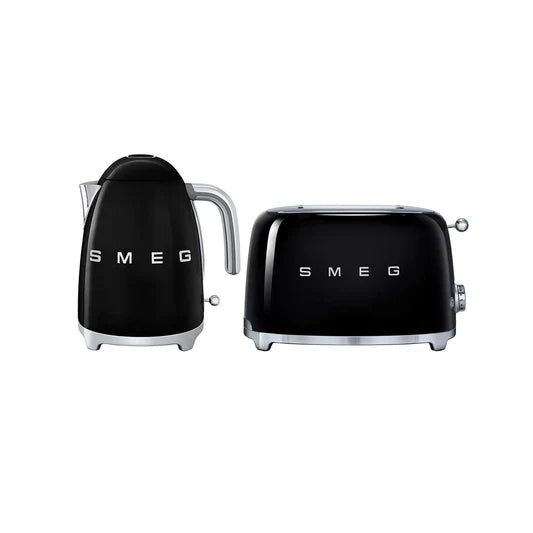 Smeg Retro Combo - 1.7 Litre 3D Logo Kettle Plus 2 Slice Toaster- Pink