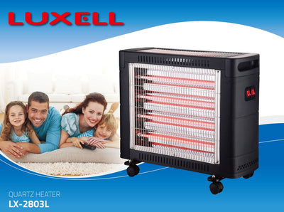 LUXELL - 6 Bar Heater with Safety Switch - Medium Size - 2400W - LX-2803L