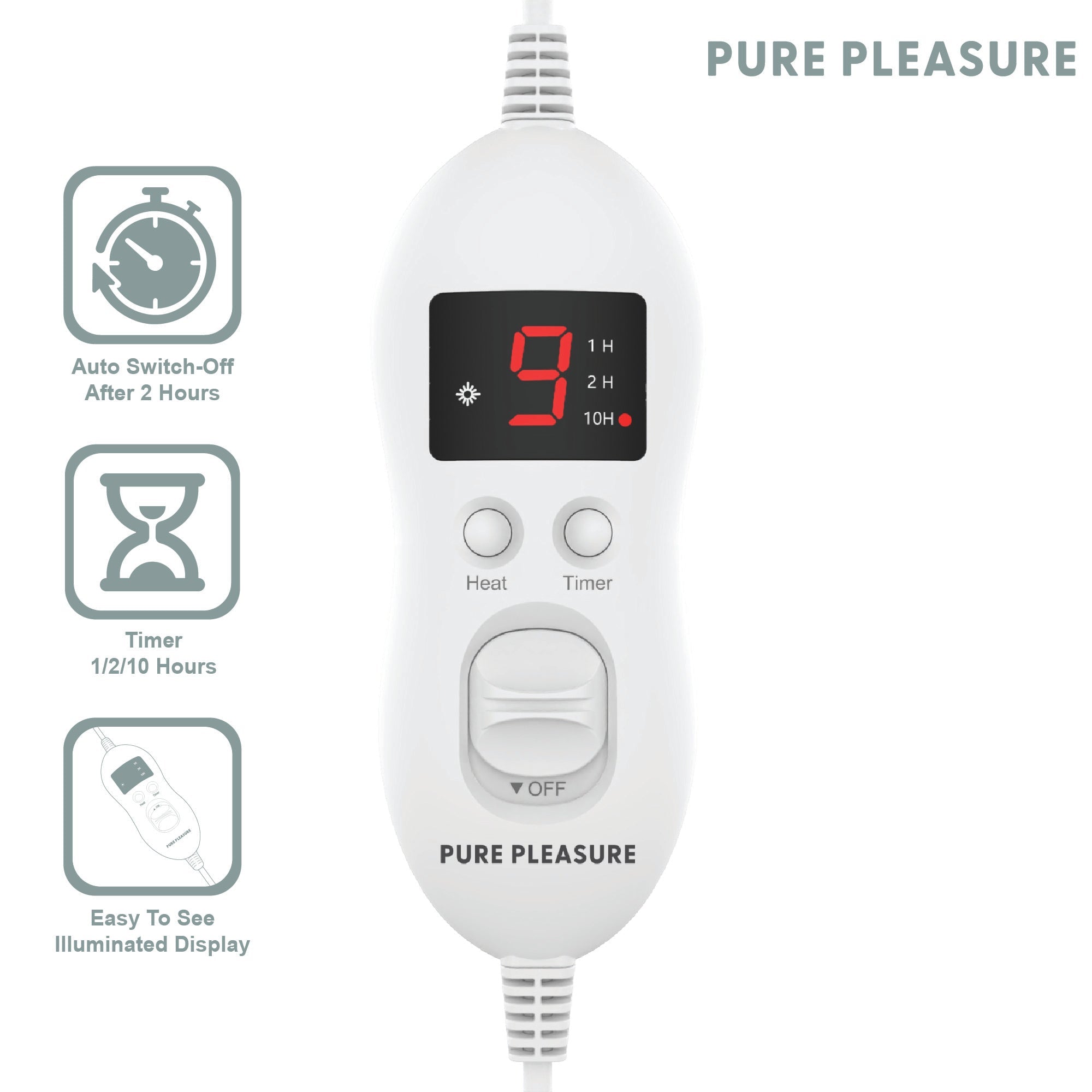 HEATED ELECTRIC OVERBLANKET - 9 HEAT & TIMER