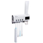 Solar Rechargeable Toothbrush UV Sterilizer Holder Toothpaste Squeezer