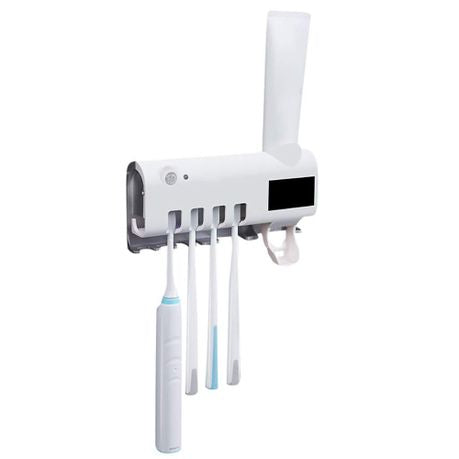 Solar Rechargeable Toothbrush UV Sterilizer Holder Toothpaste Squeezer