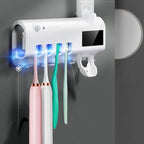 Solar Rechargeable Toothbrush UV Sterilizer Holder Toothpaste Squeezer