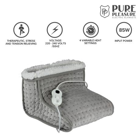 PURE PLEASURE Electric Heated Foot Warmer | 4 Heat Settings