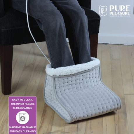 PURE PLEASURE Electric Heated Foot Warmer | 4 Heat Settings
