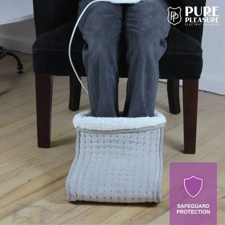 PURE PLEASURE Electric Heated Foot Warmer | 4 Heat Settings