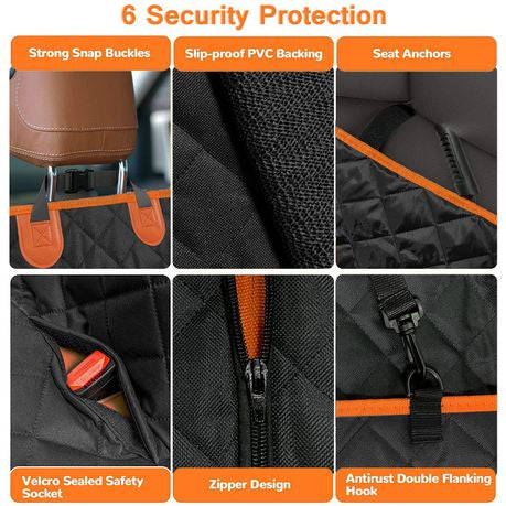 A-PET Pet Car Seat Cover - Rear Seat or Hammock Style - Universal Size