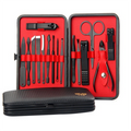 15 Piece Men's Grooming Kit - Black & Red