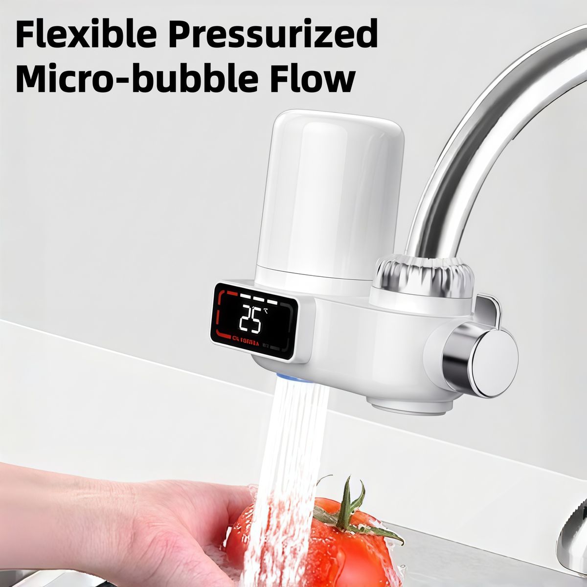 Digital Tap Water Filter - UV Sterilizer & Temperature Display Purifier