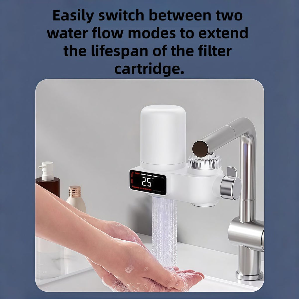 Digital Tap Water Filter - UV Sterilizer & Temperature Display Purifier
