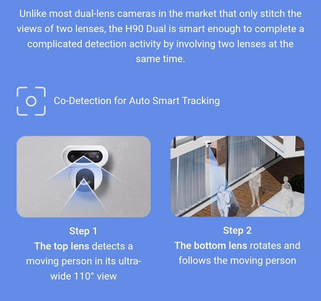 Ezviz H90 4MP Dual Lens Wifi Camera