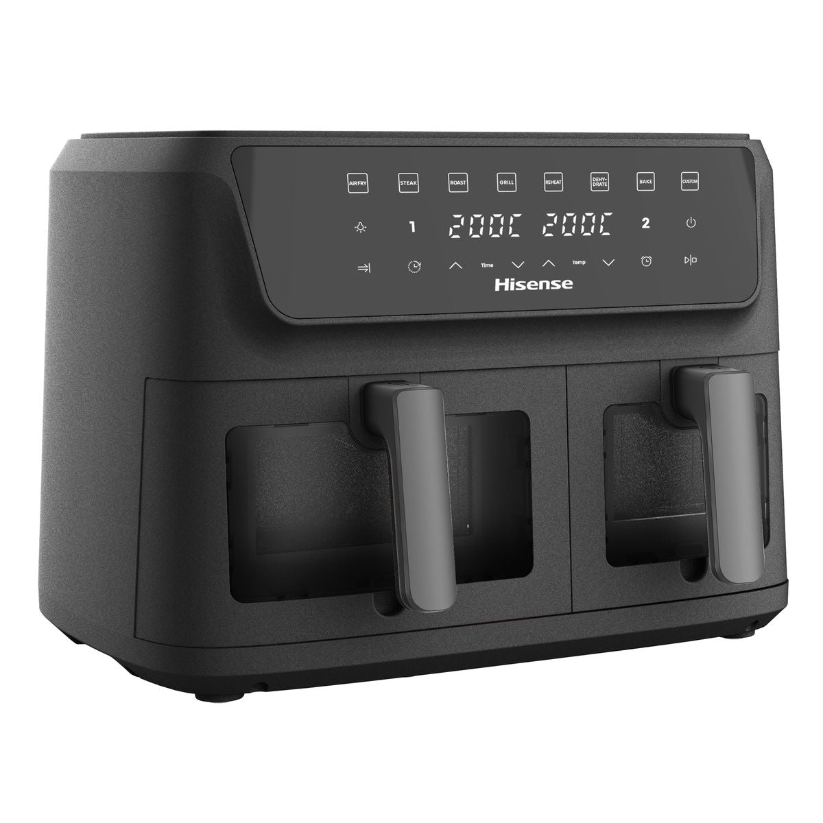 Hisense 12L 1700W Dual Control Air Fryer with Visible Window- Black