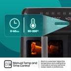 Hisense 12L 1700W Dual Control Air Fryer with Visible Window- Black