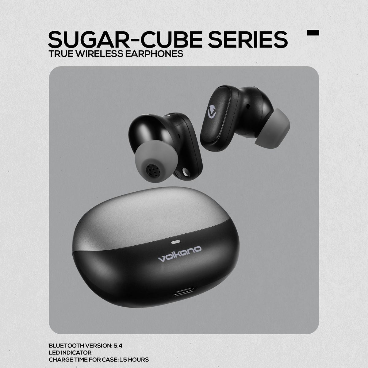 Volkano Sugar-Cube Active Noise Cancelling True Wireless Earphones
