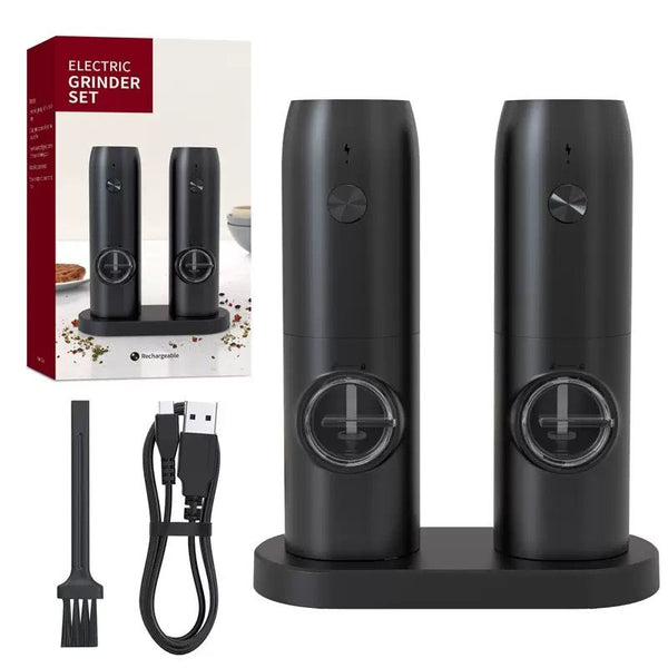 Rechargeable Electric Grinder for Pink Salt, Pepper, and Flaxseeds Wireless