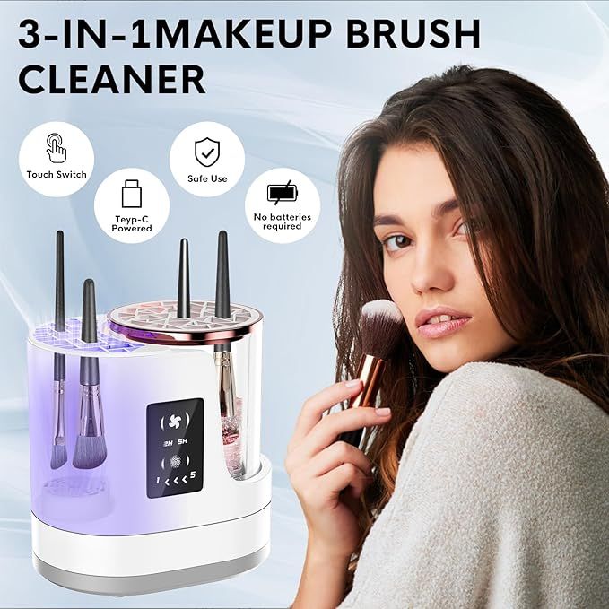 3 in 1 Electric Makeup Brush Cleaner, Brush Cleaner, Portable