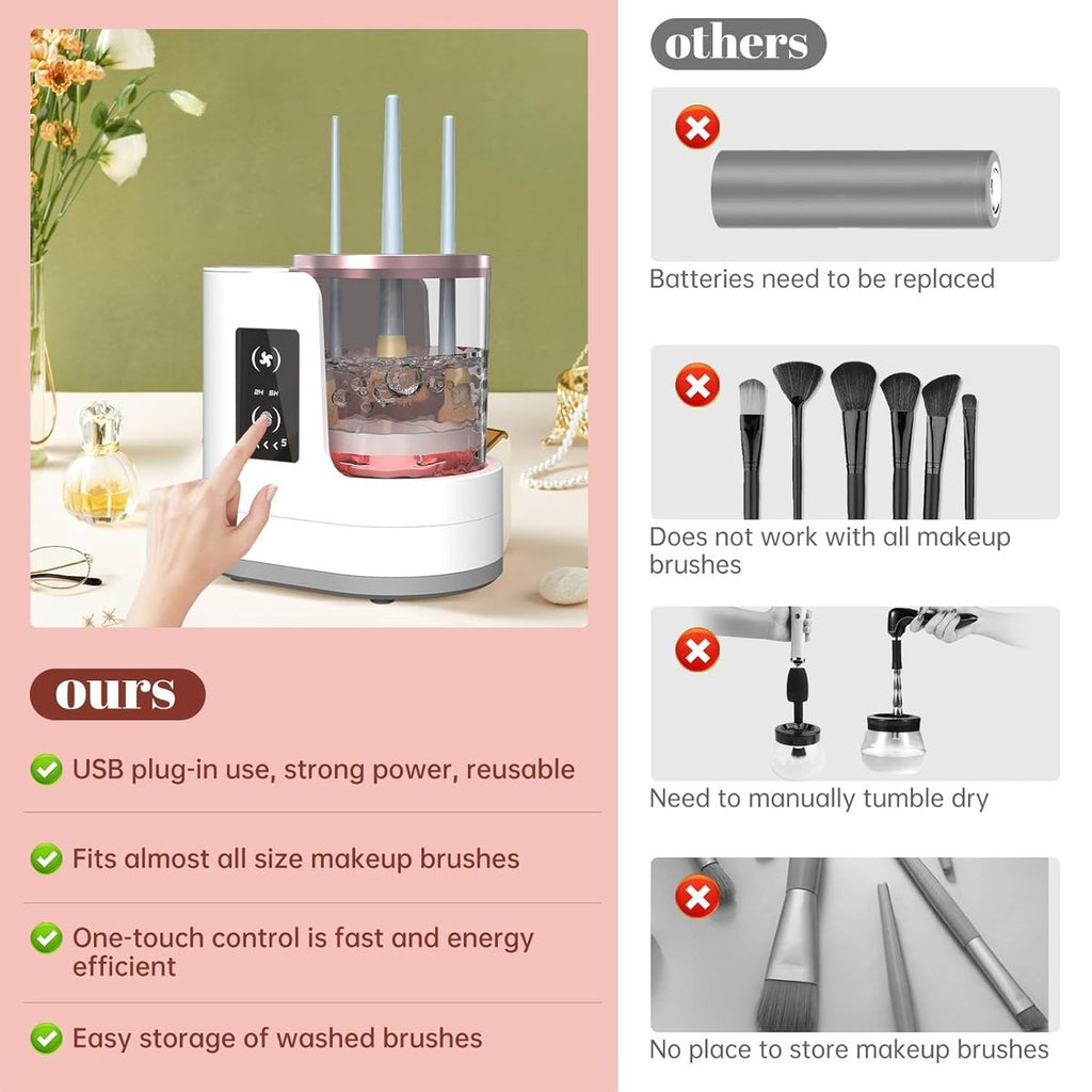 3 in 1 Electric Makeup Brush Cleaner, Brush Cleaner, Portable