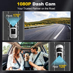 BezosMax 4K Dash Cam + 64GB
SDcard, UHD 1080P WIFI mobile interconnection