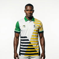 Bafana Bafana  Heritage Short Sleeve Golfer - White