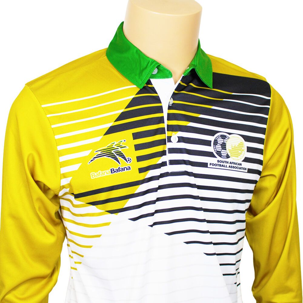 Bafana Bafana Heritage Long Sleeve Golfer - White