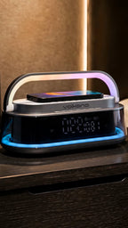 Volkano Awaken Series Wireless Charging Alarm Clock Speaker