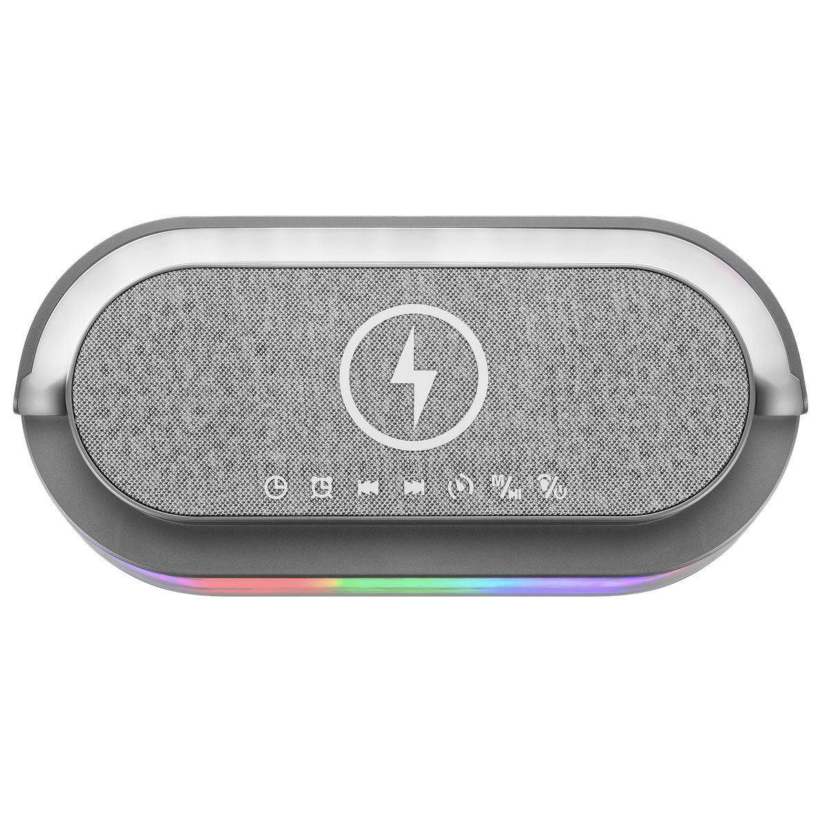 Volkano Awaken Series Wireless Charging Alarm Clock Speaker