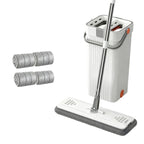 Self-Cleaning Mop & Bucket Set with 4 Microfiber Cloth, Rotatable Flat Mop
