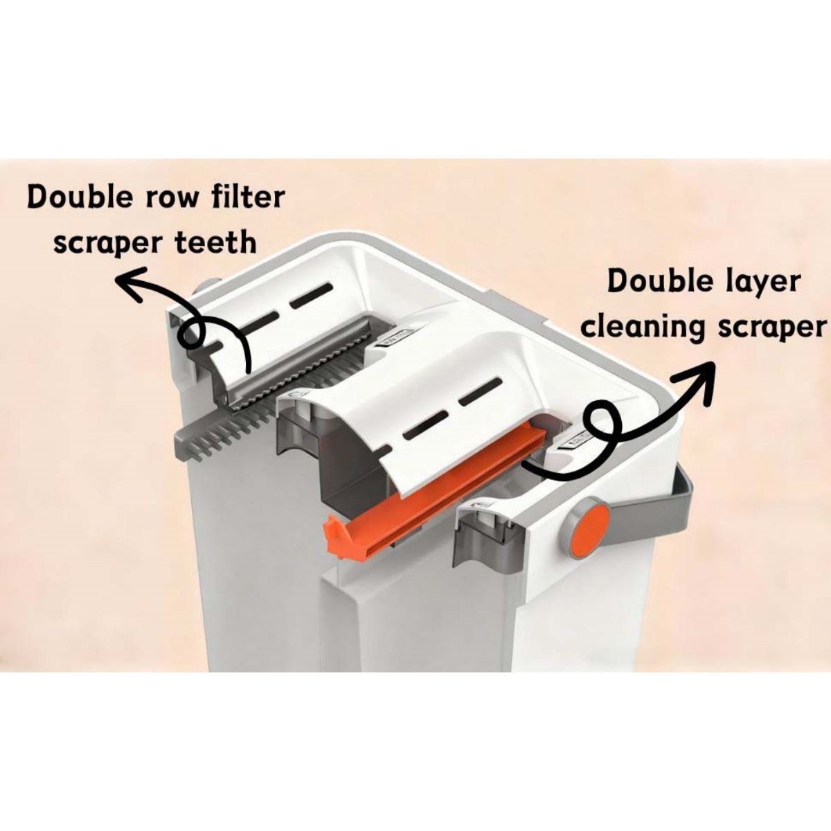 Self-Cleaning Mop & Bucket Set with 4 Microfiber Cloth, Rotatable Flat Mop