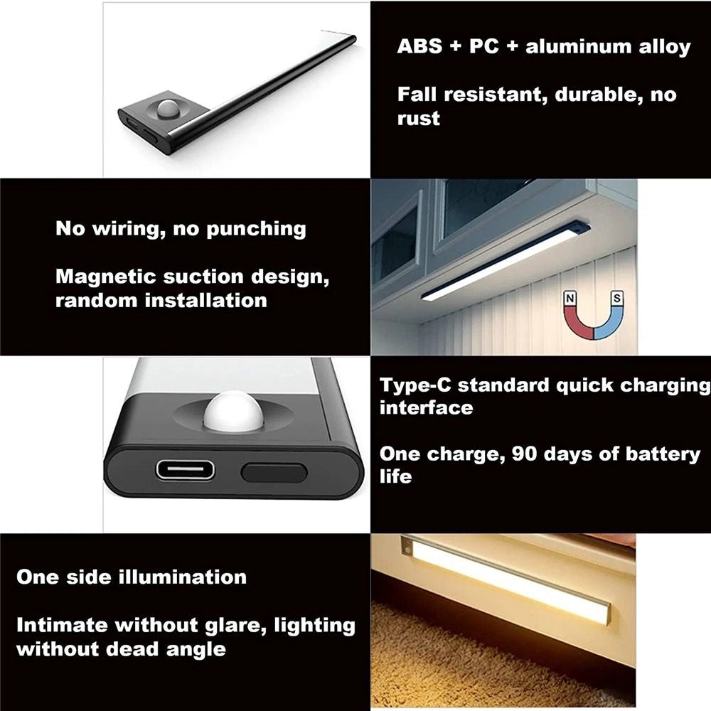 2 x Wireless Rechargeable Smart Motion Sensor Light