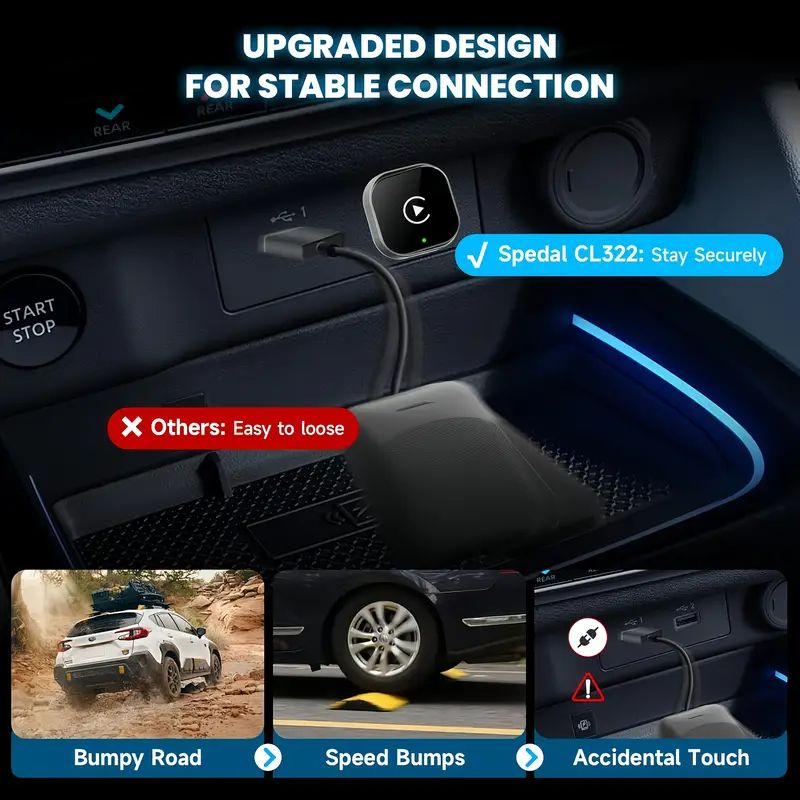 Wireless CarPlay and Android Auto Adapter Dongle