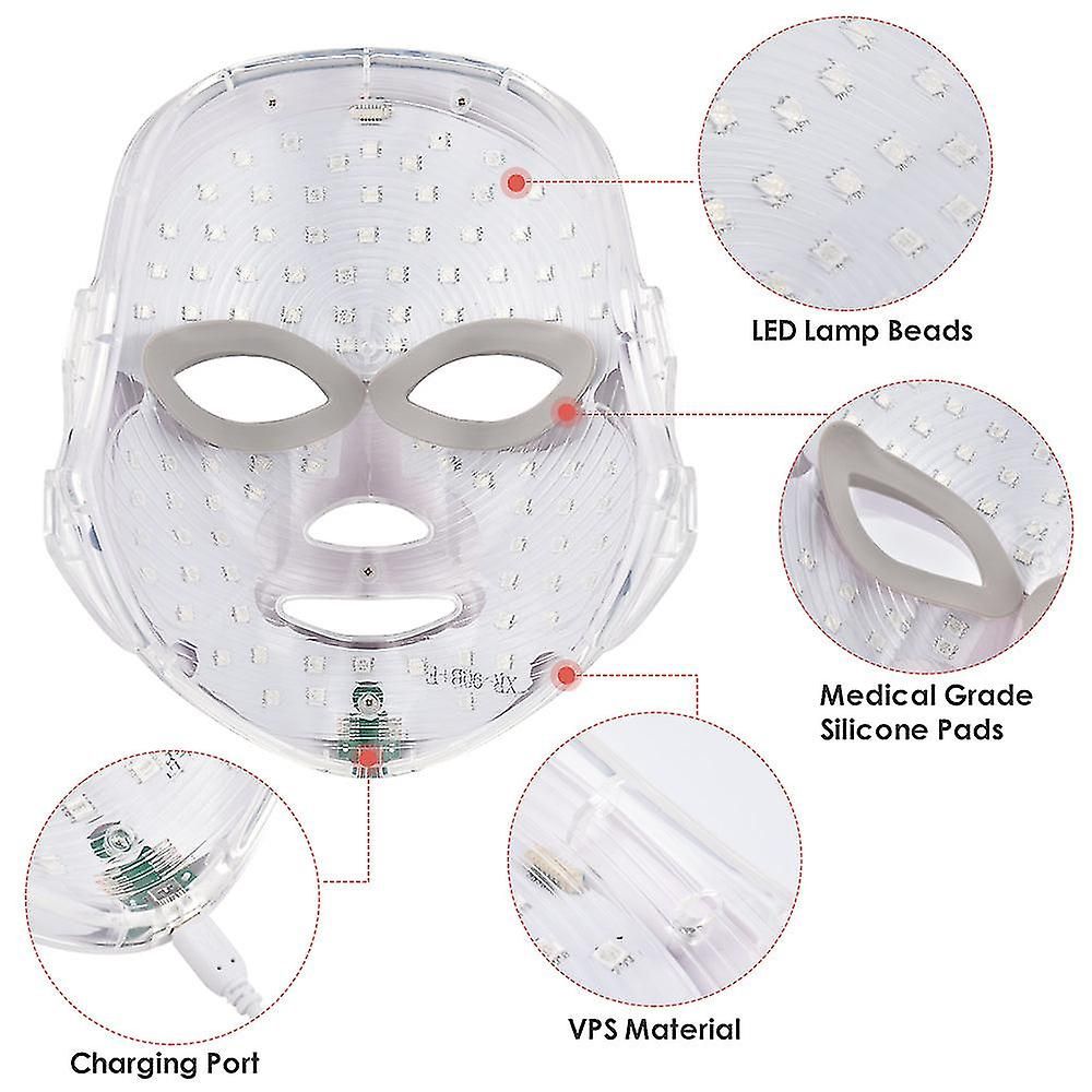 Usb Charge 7 Colors Led Facial Mask