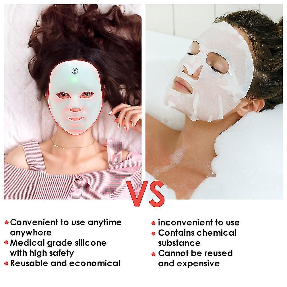 Usb Charge 7 Colors Led Facial Mask