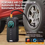 Portable 2-in-1 Car Tyre Inflator & Jump Starter - Digital Air Compressor