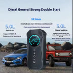Portable 2-in-1 Car Tyre Inflator & Jump Starter - Digital Air Compressor