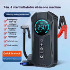Portable 2-in-1 Car Tyre Inflator & Jump Starter - Digital Air Compressor
